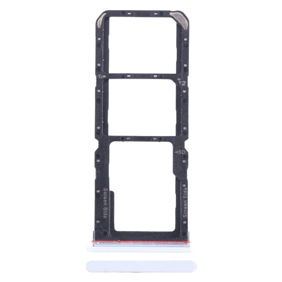 For Tecno Spark 10 Pro KI7 SIM Card Tray + SIM Card Tray + Micro SD Card Tray (Blue)