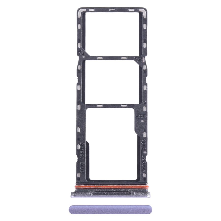 For Infinix Hot 10i X659B SIM Card Tray + SIM Card Tray + Micro SD Card Tray (Black)
