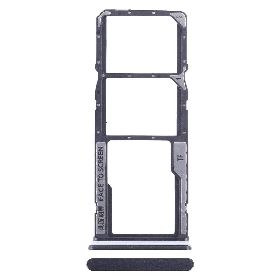 For Xiaomi Redmi Note 12 4G SIM Card Tray + SIM Card Tray + Micro SD Card Tray (Black)