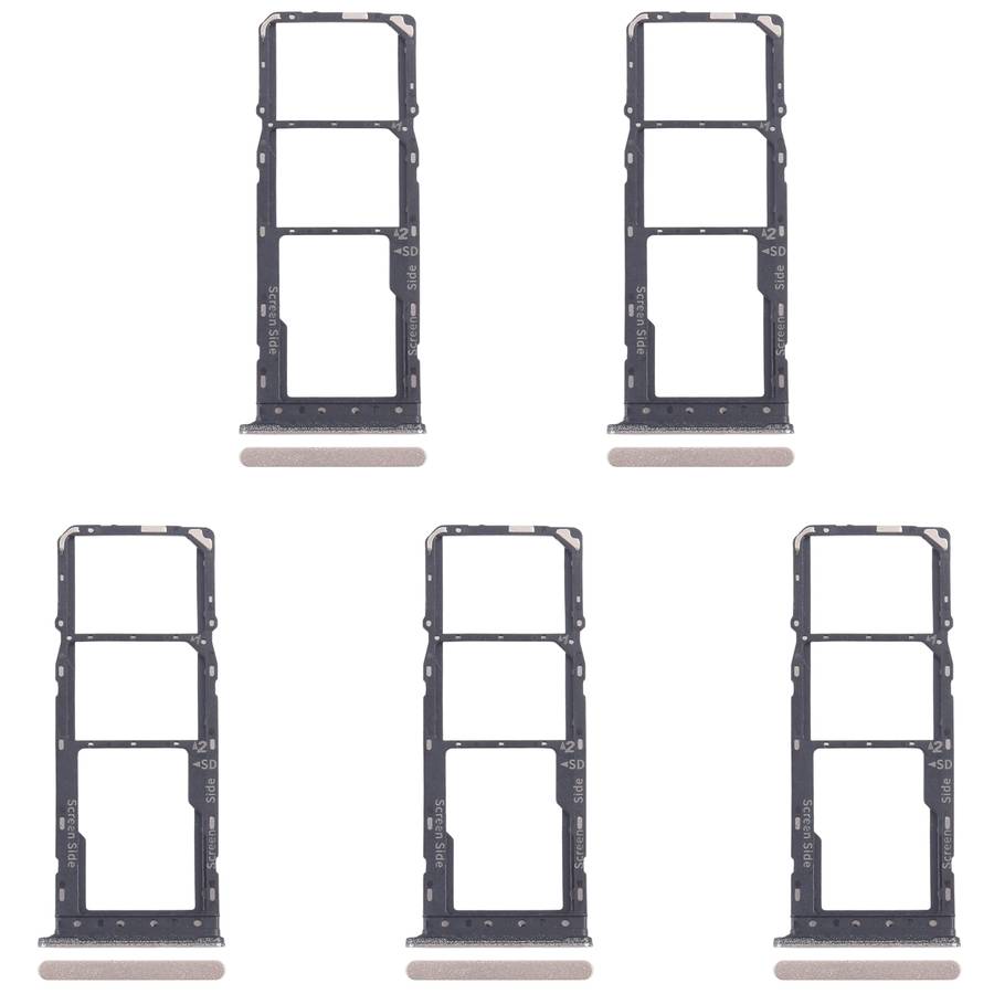 For Infinix Smart 8 Plus X6526 5pcs SIM Card Tray + SIM Card Tray + Micro SD Card Tray (Black)