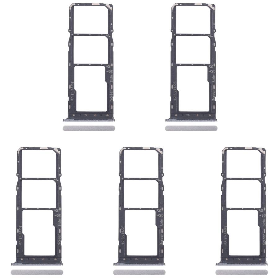 For Infinix Smart 8 Plus X6526 5pcs SIM Card Tray + SIM Card Tray + Micro SD Card Tray (Black)