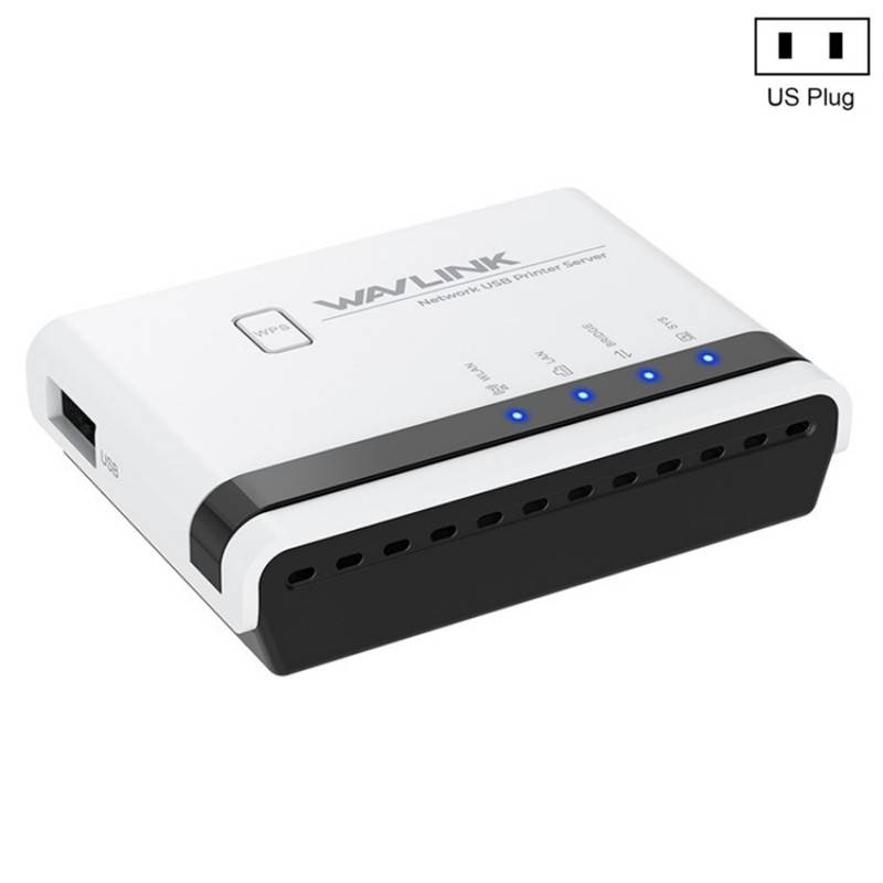 WAVLINK NU516U1 USB2.0 Wireless Printer Server With 10 / 100Mbps LAN / Bridge WiFi(UK Plug)