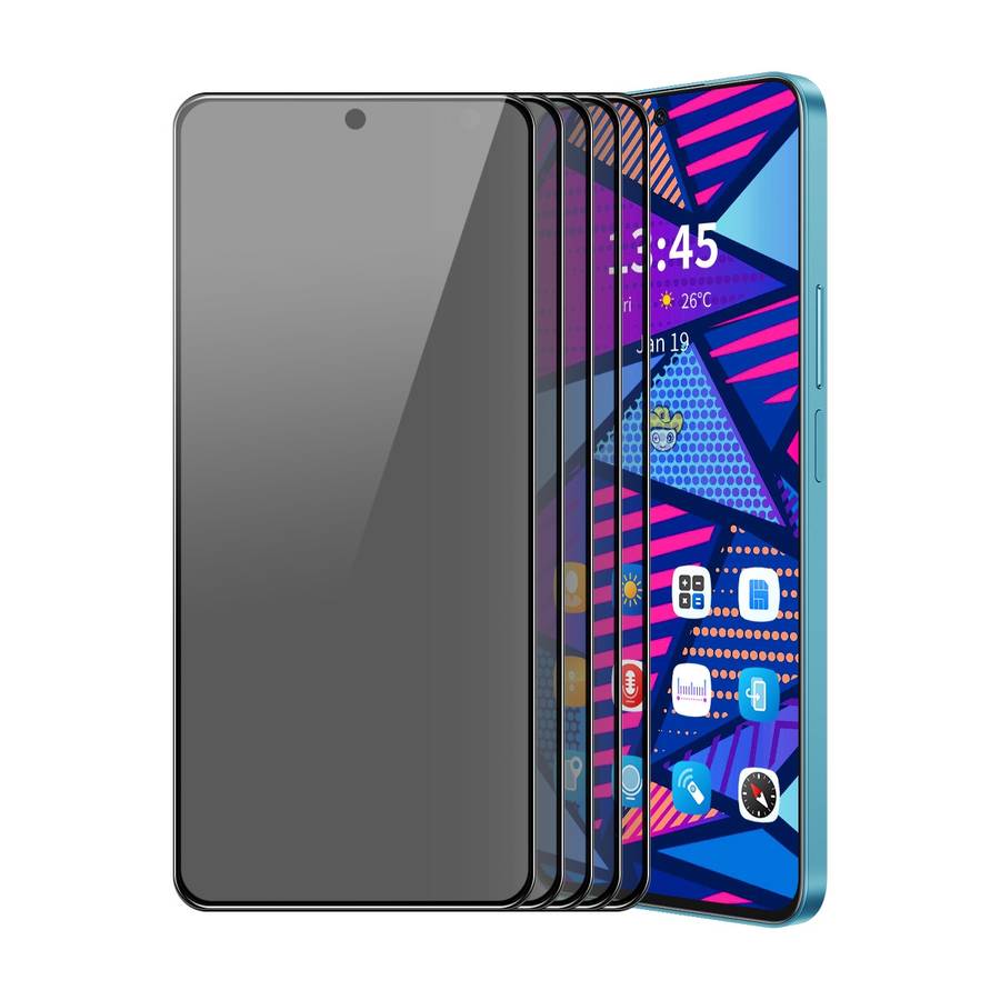 For Honor 90 GT 5pcs ENKAY Hat-Prince 28 Degree Anti-peeping Privacy Silk Print Tempered Glass