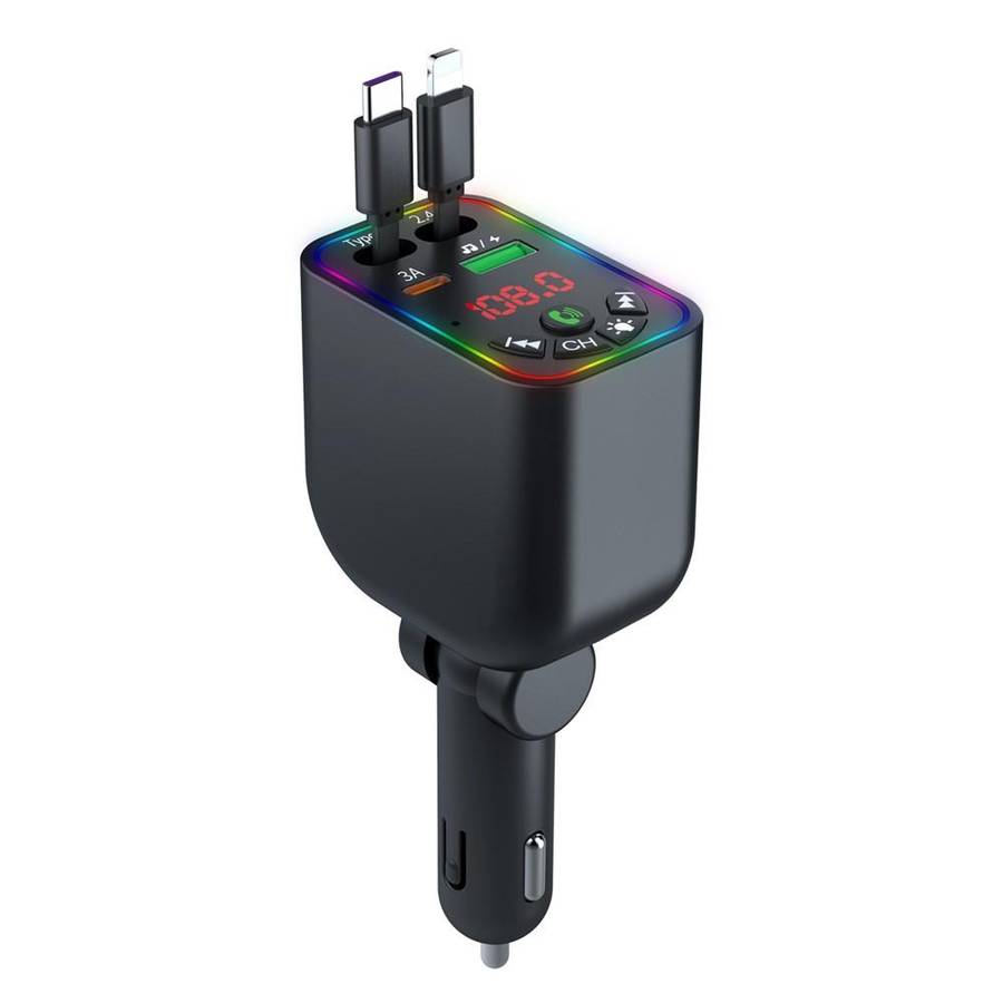 L5 Car Bluetooth-Compatible MP3 Player Hands Free Calling FM Transmitter Fast Charger