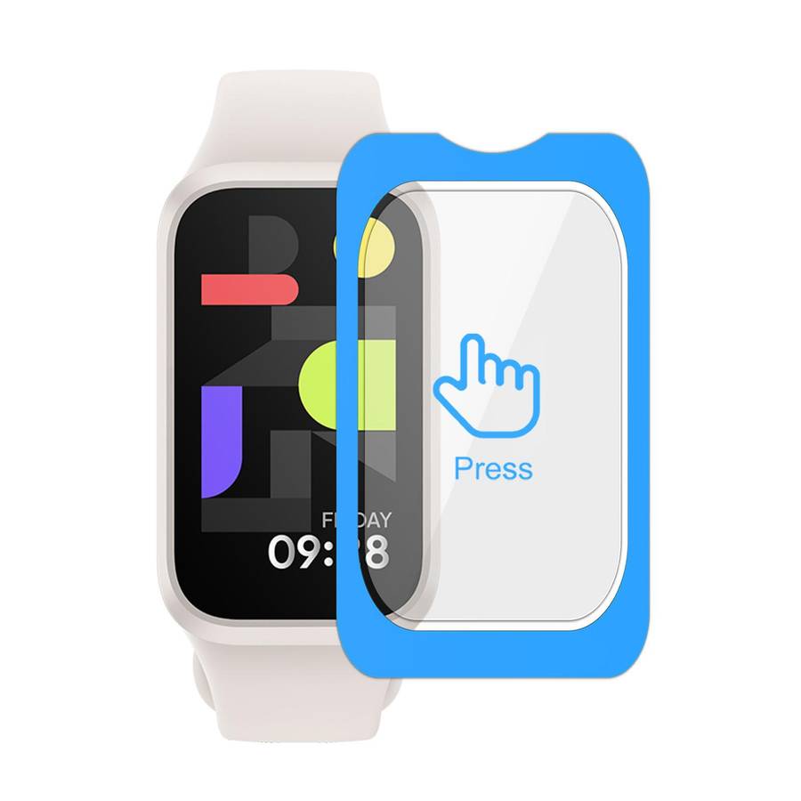 For Redmi Band 3 Full-Screen Anti-Fingerprint HD Positioning Easy Installation Watch Tempered Gla...