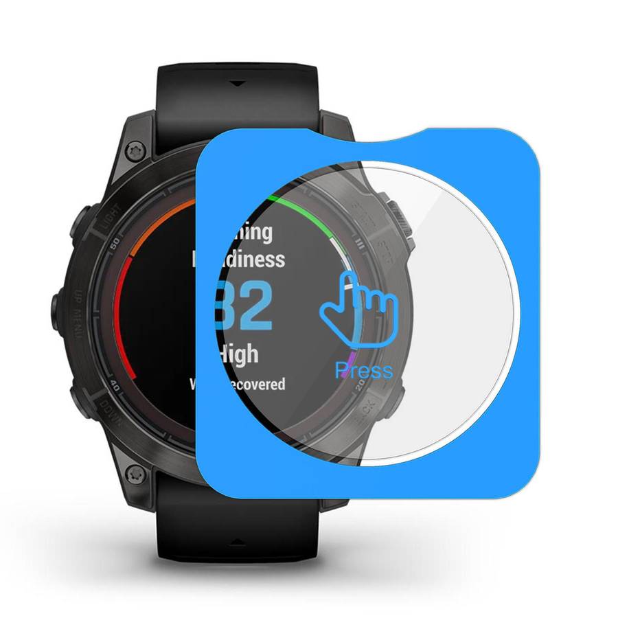 For Garmin Fenix 7 Pro Full-Screen Anti-Fingerprint HD Positioning Easy Installation Watch Tempered