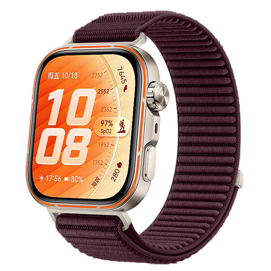 For Huawei Watch Fit 5 / Fit 5 Pro Woven Nylon Hook And Loop Fastener Metal Interface Watch Band(Gre