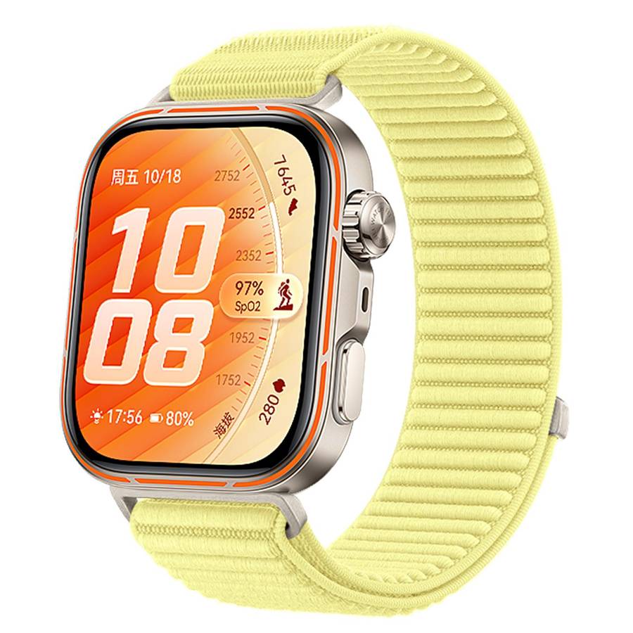 For Huawei Watch Fit 5 / Fit 5 Pro Woven Nylon Hook And Loop Fastener Metal Interface Watch Band(Gre