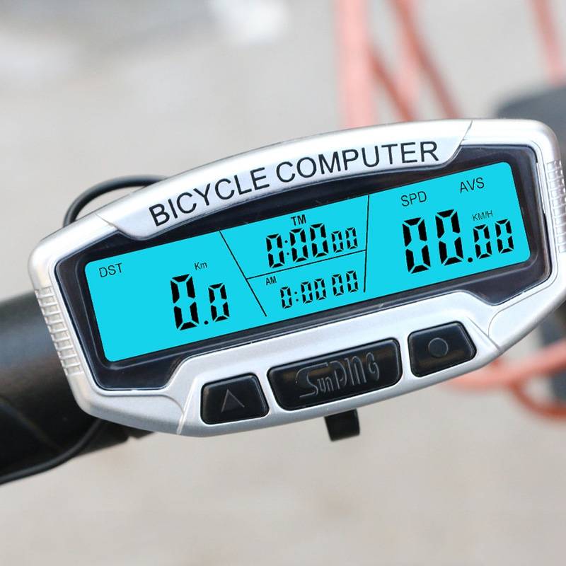 SUNDING SD-558A Bicycle Computer Wired Stopwatch Bicycle Speedometer Digital Odometer Rainproof LCD