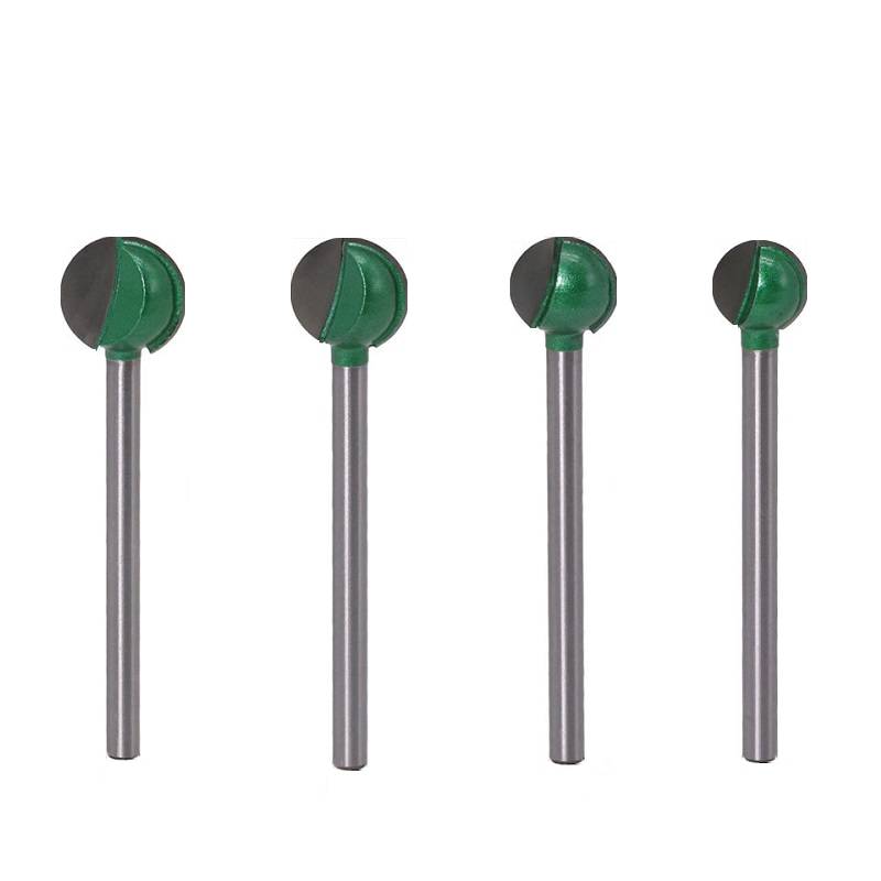4PCS/Set 6 Handles Extended Spherical Carving Knife Woodworking Straight Handle Grinding Head