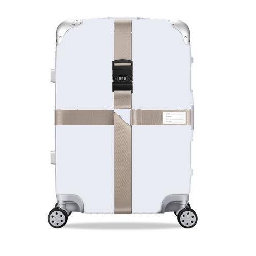 Luggage Reinforcement Straps Fixed Protective Rope With Combination Lock, Color: Khaki