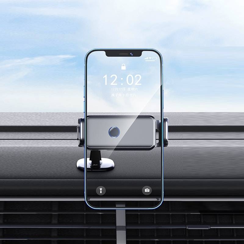 Car Air Outlet Smart Navigation Electric Mobile Phone Holder, Color: 660 Gray