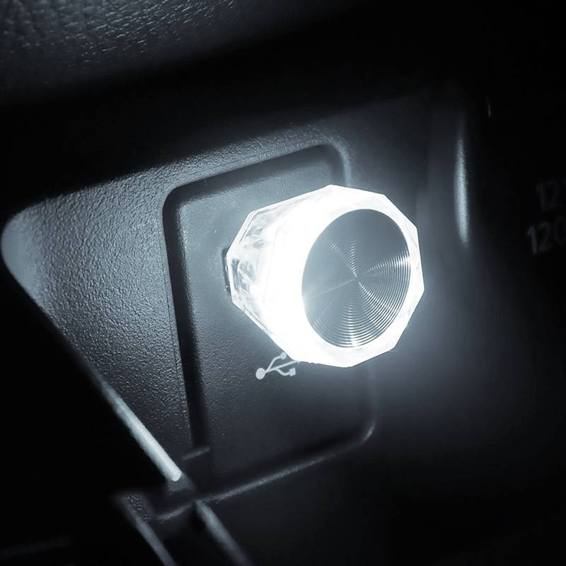 Car Diamond Model USB Ambient Light Charge-Free Plug And Play LED Decorative Lights(Colorful)
