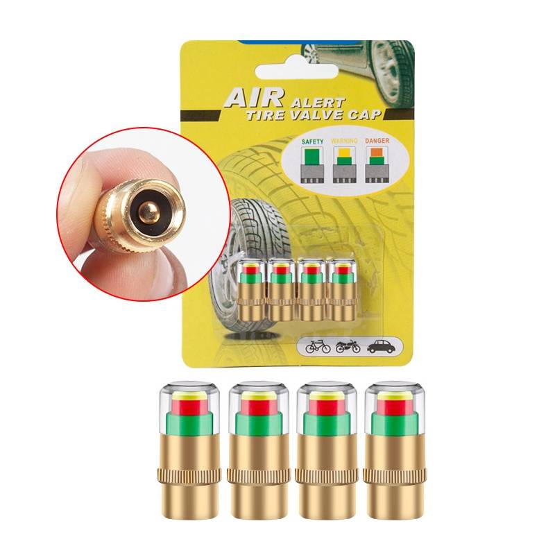 2.4BAR Vehicle Tire Pressure Monitoring Warning Cap, : Brass Core
