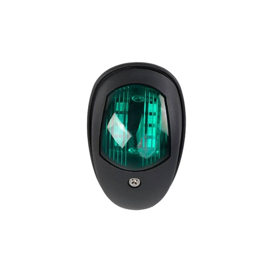 Marine Navigation Warning Light Signal LED Yacht Light, Color: Black Shell Green