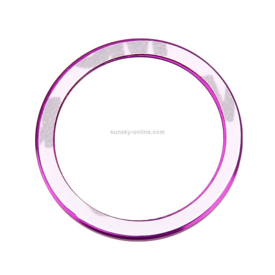 Car Engine Start Key Push Button Ring Trim Aluminum Alloy Sticker Decoration for Volkswagen(Purple
