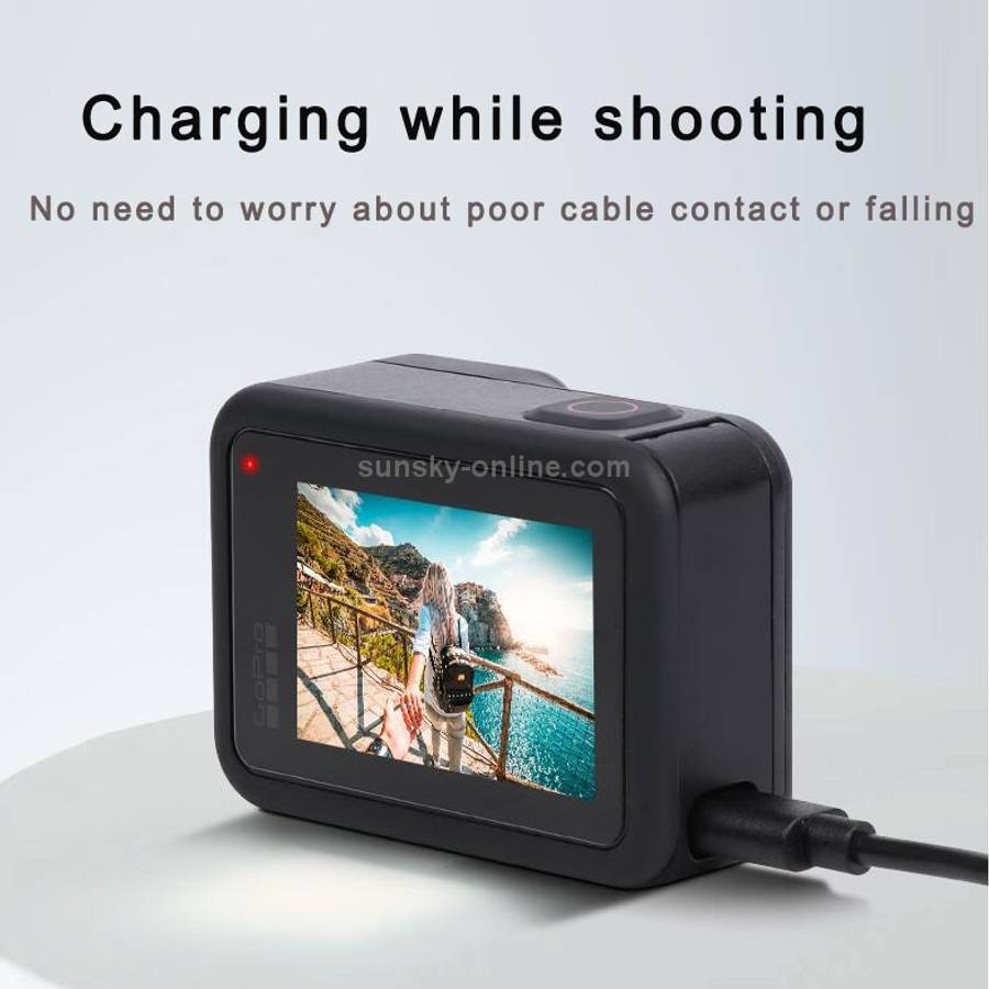 Sports Camera Rechargeable Battery Replacement Cover Side Cover for GoPro HERO8