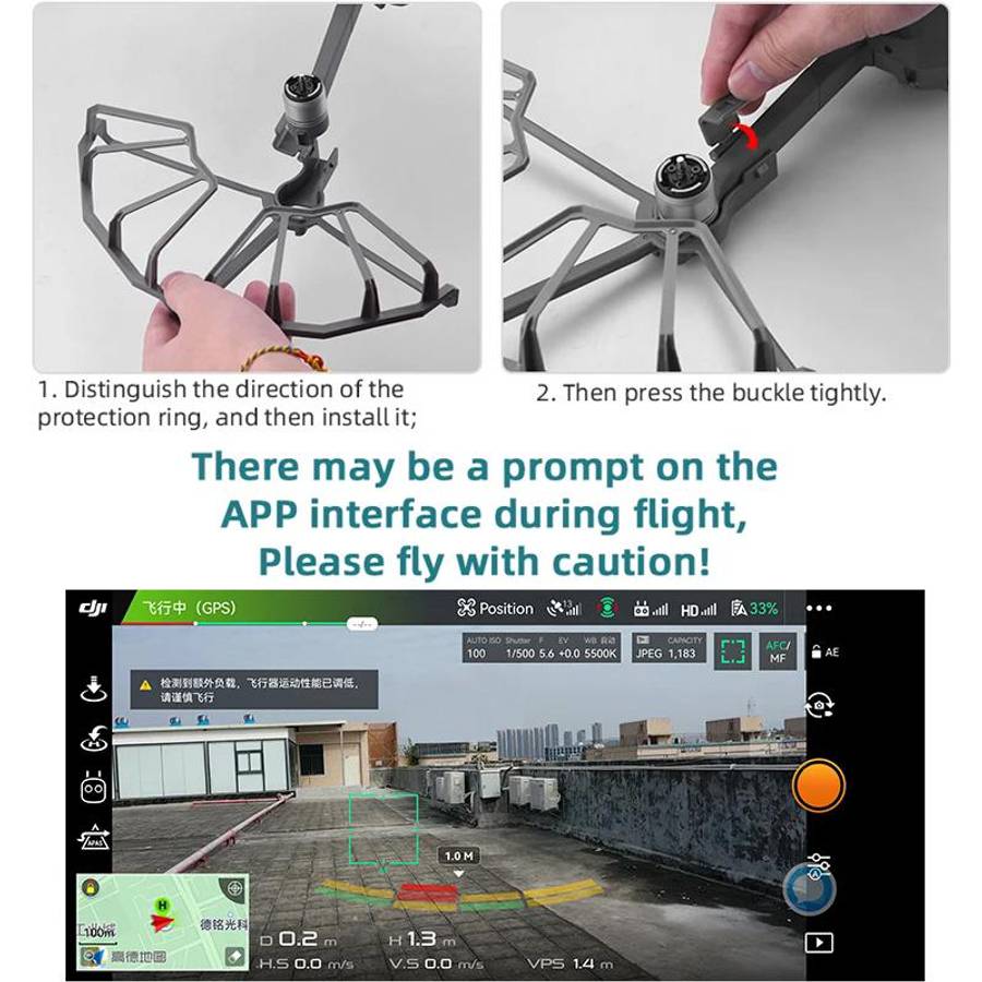 For DJI Mavic 2 Pro / 2 Zoom BRDRC Drone Propeller Surround Protective Guard Anti-collision Ring (