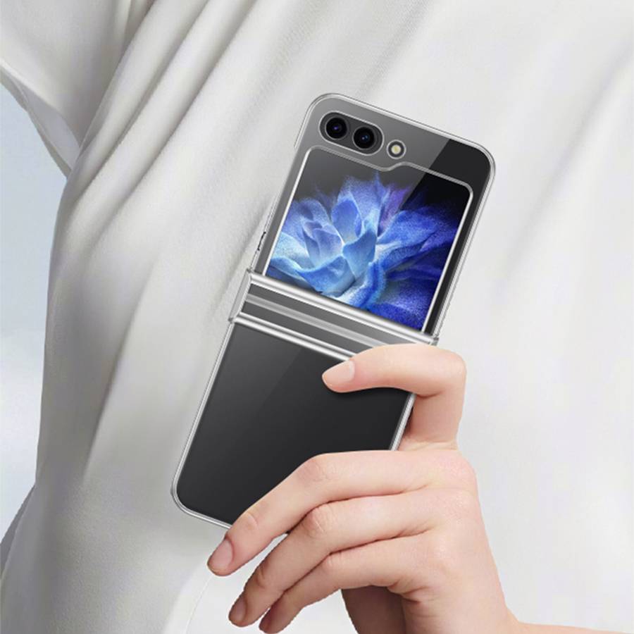 For Samsung Galaxy Z Flip7 FE / Flip6 Three Parts 6D Electroplating PC Shockproof Phone Case(Black