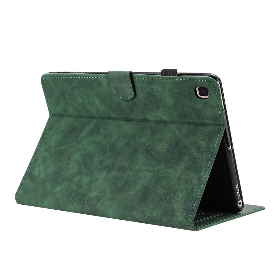 For Samsung Galaxy Tab A 10.1 2019 Butterfly Loves Flowers Embossed Leather Tablet Case(Green)