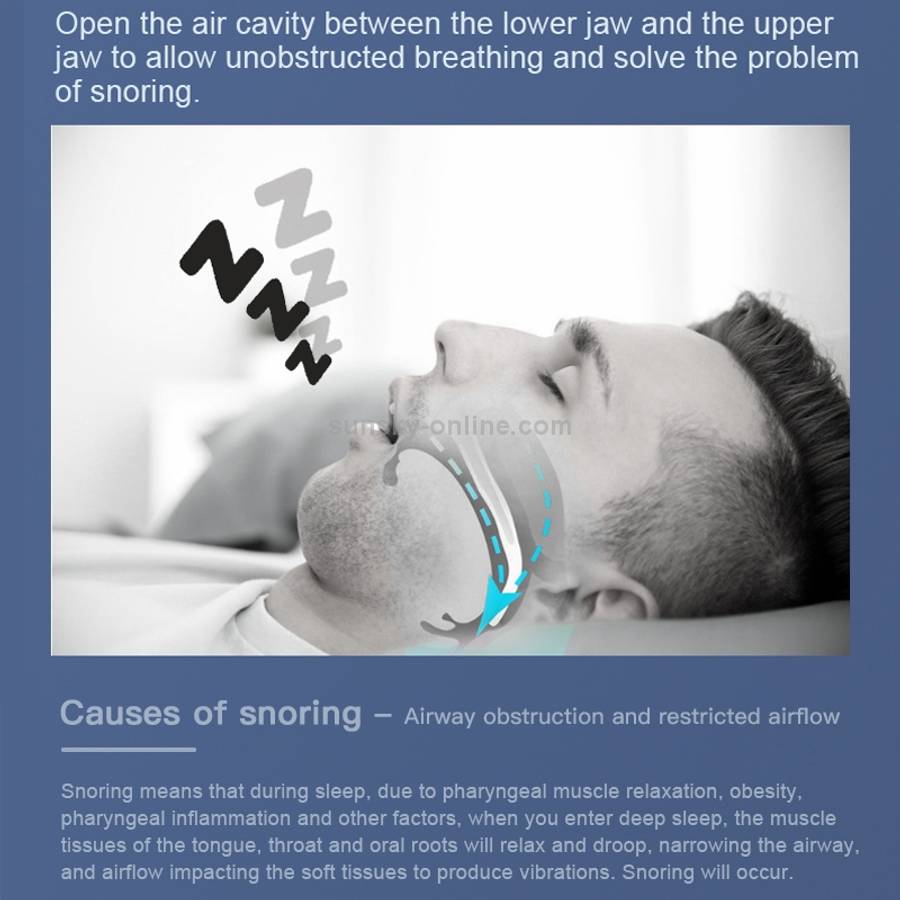 YJK100 Silicone + ABS Stop Snoring Device Anti Snore (White)