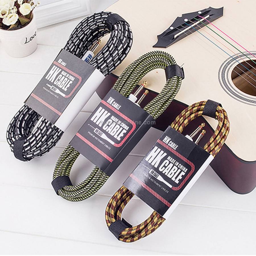 Wooden Guitar Bass Connection Cable Noise Reduction Audio Cable, Cable Length: 10m, Random Color D
