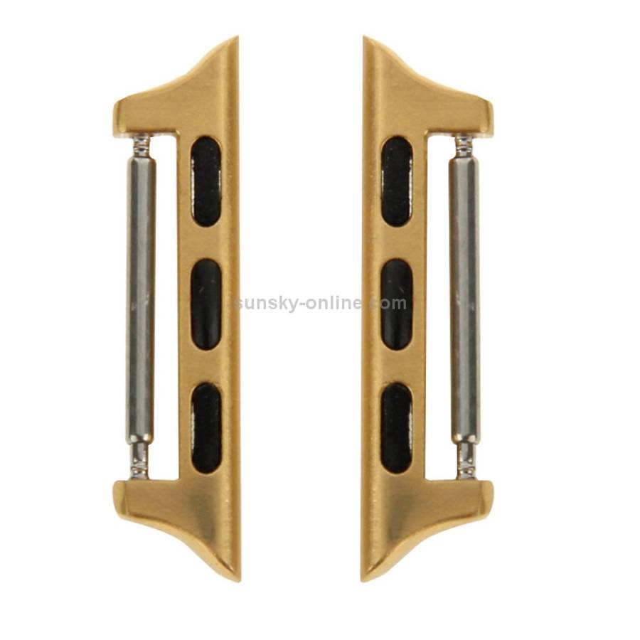 2 PCS for Apple Watch 42mm Metal Strap Connector Metal Buckle(Gold)
