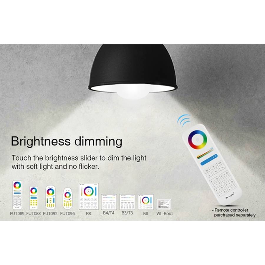 FUT012 E27 9W RGB + CCT LED Bulb Light 100V-240V Full Color Remote Control Smart Bulb WiFi 2.4G Wi