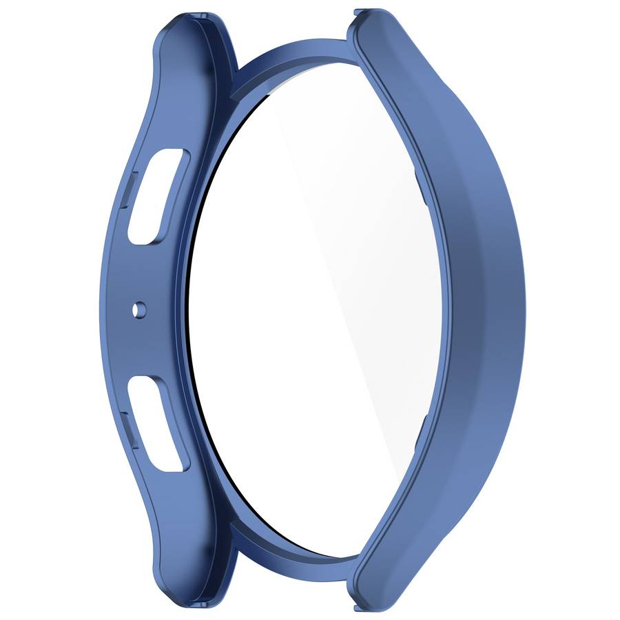 For Samsung Galaxy Watch6 44mm PC + Tempered Film Integrated Watch Protective Case(Blue)