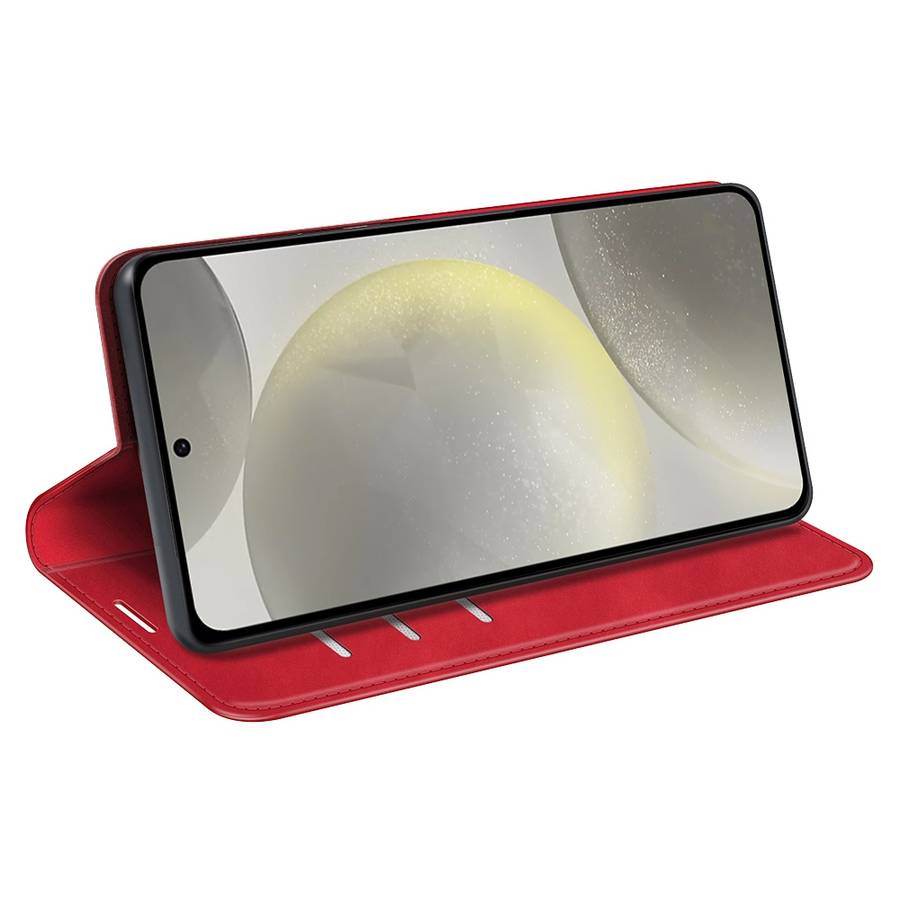 For Samsung Galaxy S24 FE 5G Retro-skin Magnetic Suction Leather Phone Case(Red)