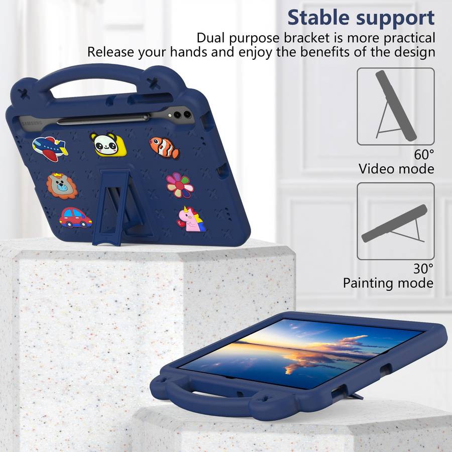 For Samsung Galaxy Tab S7+ / T970/T975/T976 Handle Kickstand Children EVA Shockproof Tablet Case(N