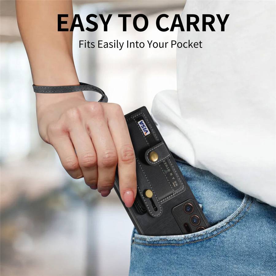 For Samsung Galaxy Note20 Ultra Retro Cross Wristband Wallet Leather Back Phone Case(Black)