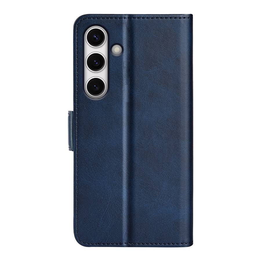 For Samsung Galaxy S24 FE 5G Dual-side Magnetic Buckle Horizontal Flip Leather Phone Case(Dark Blu