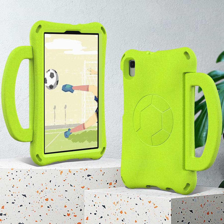 For Samsung Galaxy Tab A7 Lite 8.7 T220/T225 Handle Football Shaped EVA Shockproof Tablet Case(Gra
