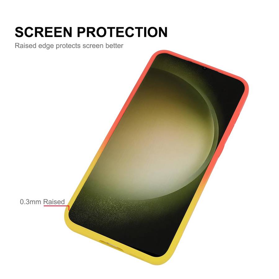 For Samsung Galaxy S23 5G ENKAY Hat-Prince MagSafe Rainbow Gradient Silicone Phone Case with Lens