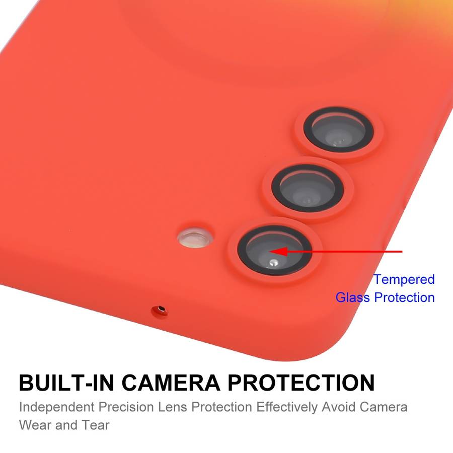 For Samsung Galaxy S23 5G ENKAY Hat-Prince MagSafe Rainbow Gradient Silicone Phone Case with Lens