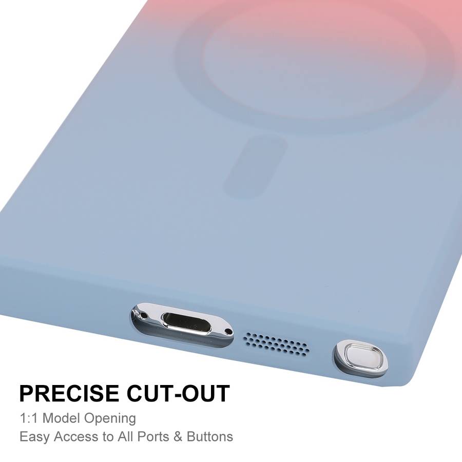 For Samsung Galaxy S23 Ultra 5G ENKAY Hat-Prince MagSafe Rainbow Gradient Silicone Phone Case with