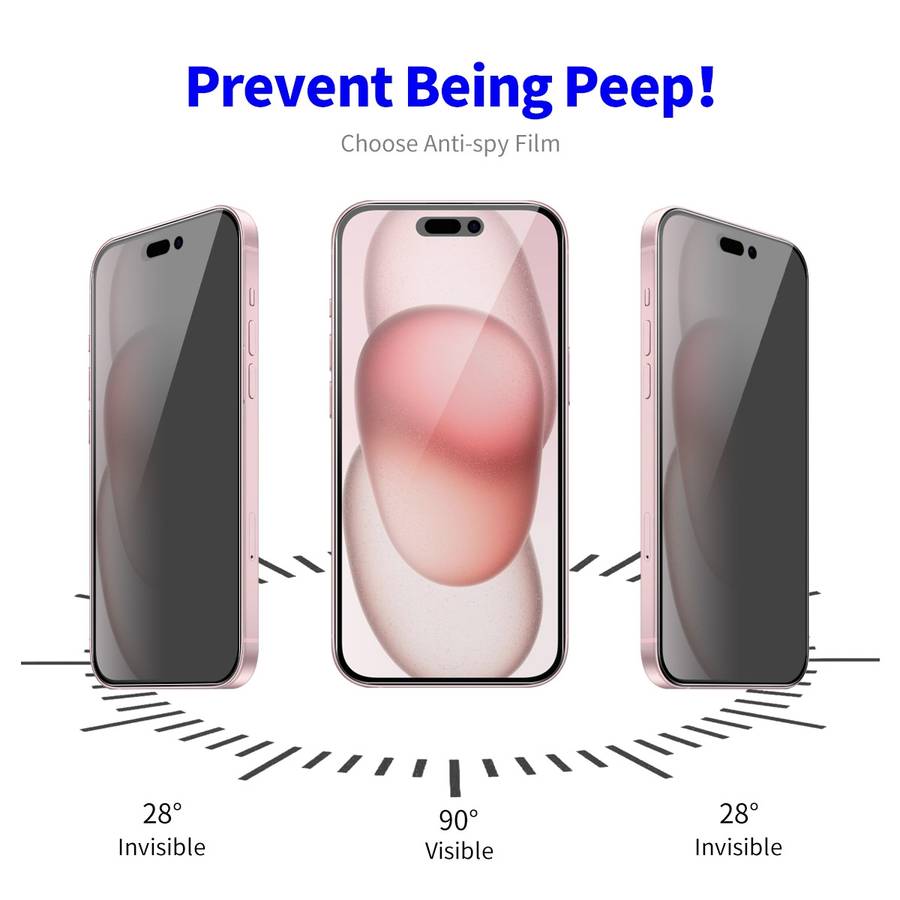 For iPhone 14 Pro ENKAY Easy Install Anti-peeping Privacy Full Screen Tempered Glass Film