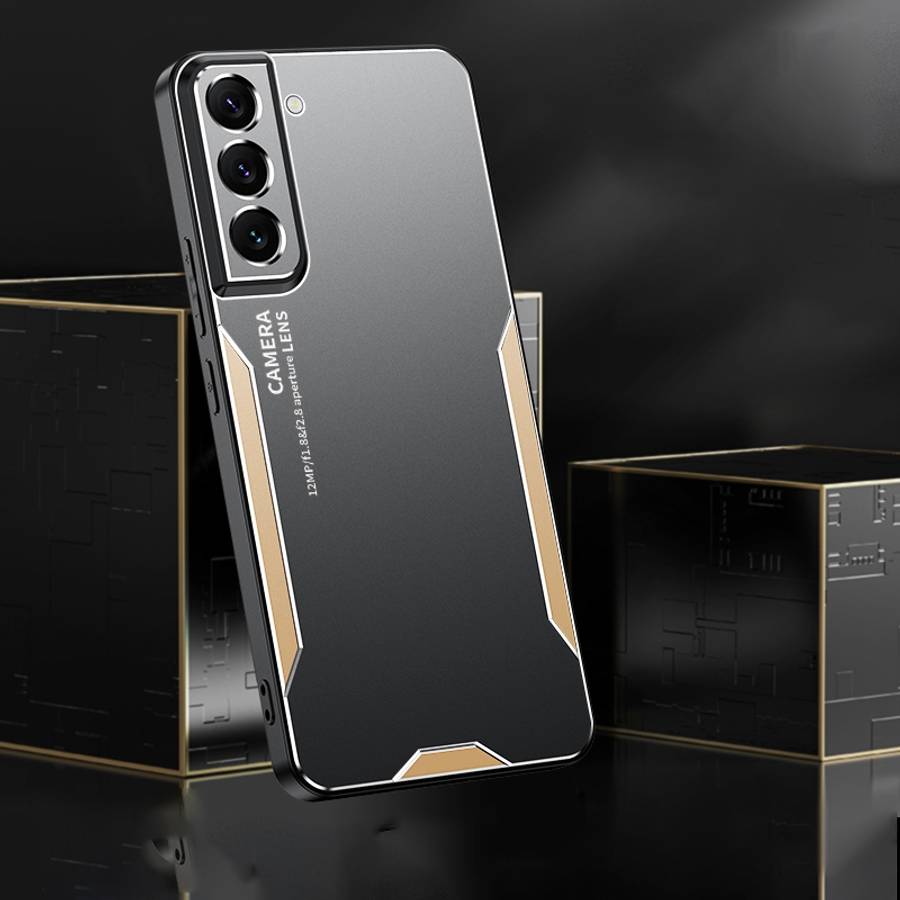 For Samsung Galaxy S22+ 5G Blade Series TPU Hybrid Metal Phone Case(Silver)