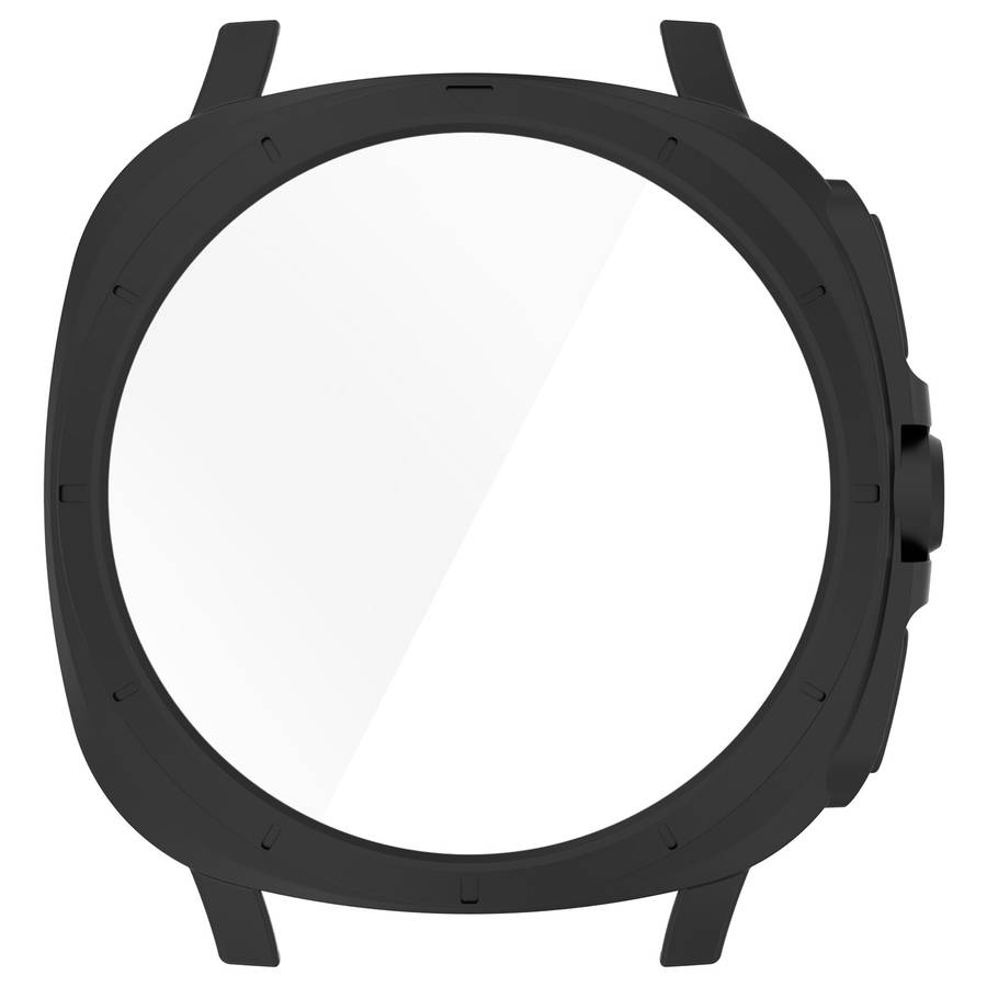 For Sansung Galaxy Watch 7 40mm PC + Tempered Film Integrated Watch Protective Case(Black)