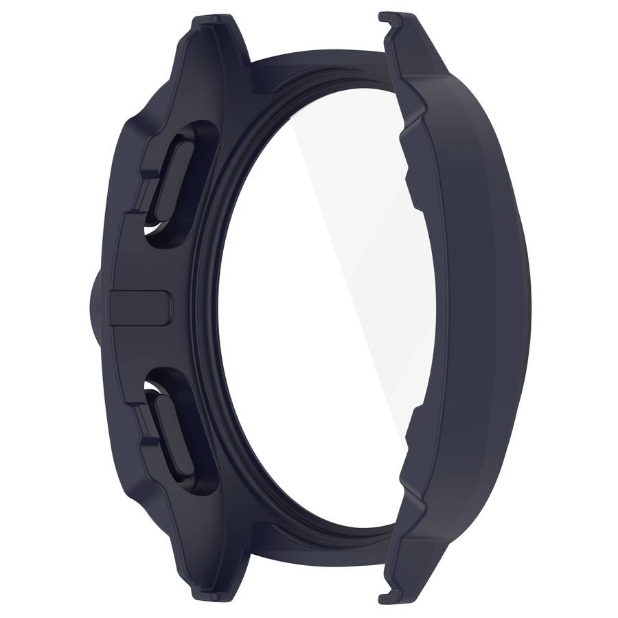 For Sansung Galaxy Watch 7 40mm PC + Tempered Film Integrated Watch Protective Case(Midnight Blue)