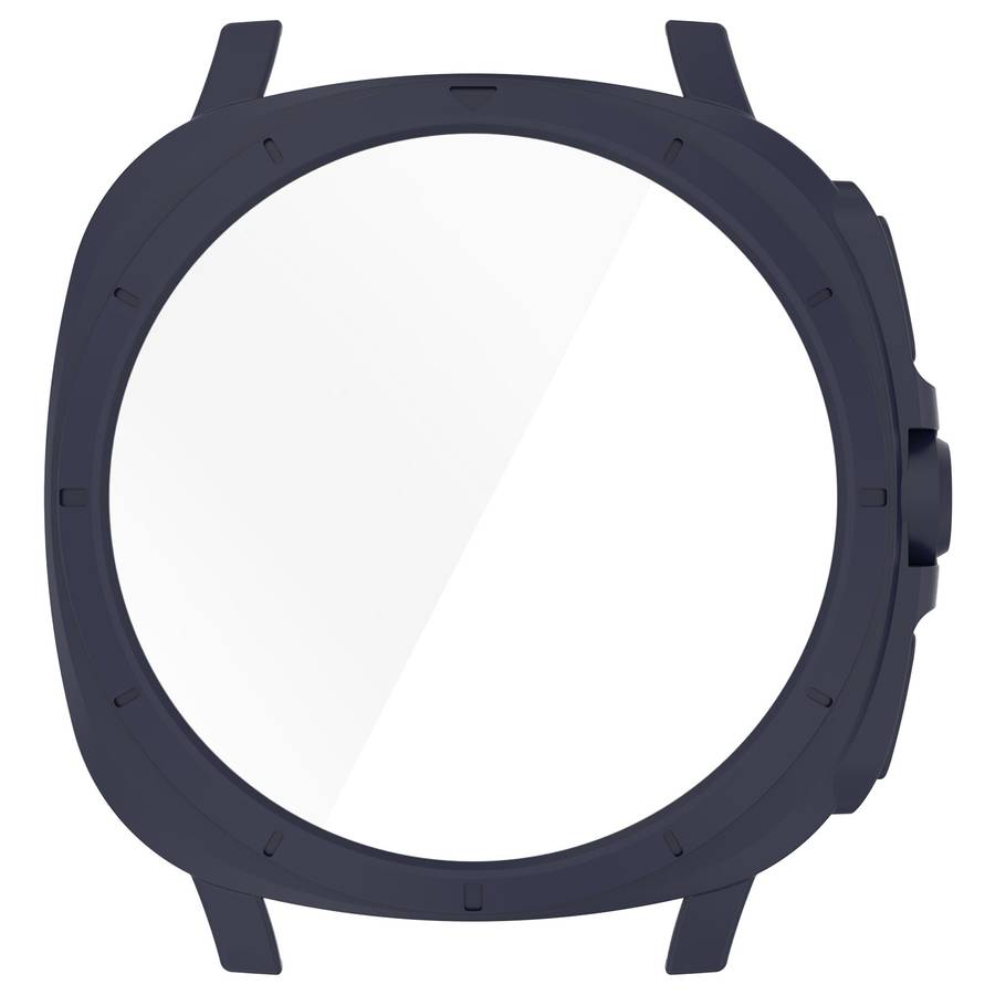For Sansung Galaxy Watch 7 40mm PC + Tempered Film Integrated Watch Protective Case(Midnight Blue)