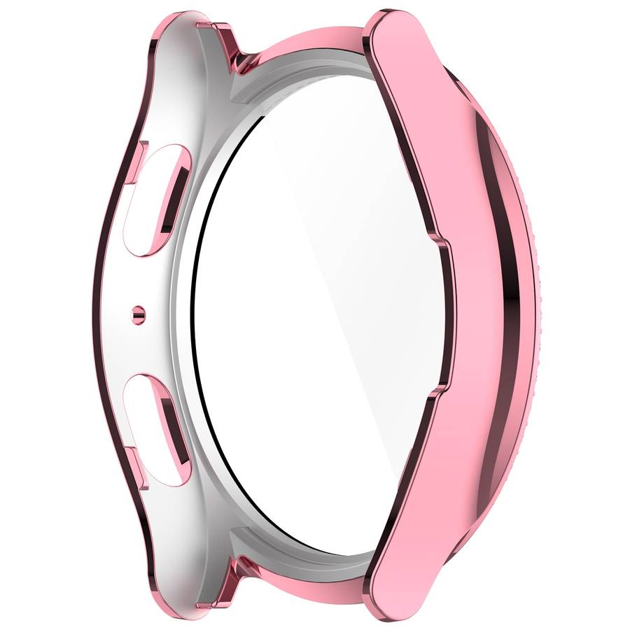 For Samsung Galaxy Watch 7 44mm Single Row Diamond PC + Tempered Film Integrated Watch Protective