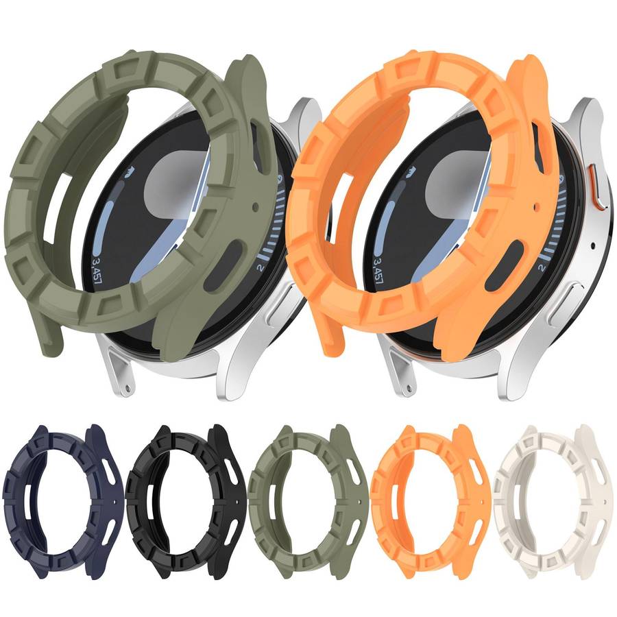 For Samsung Galaxy Watch 7 44mm Armour Hollow TPU Watch Protective Case(Orange)