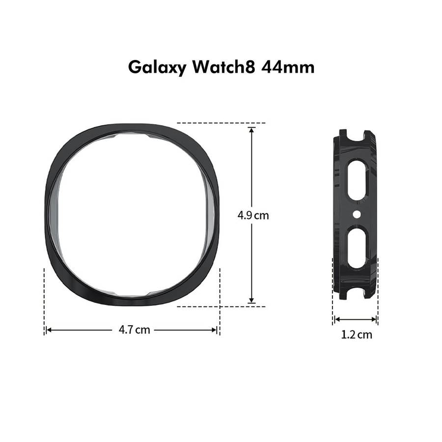 For Samsung Galaxy Watch8 44mm ENKAY Hat-Prince Full Coverage Electroplated Soft TPU Case with Scr