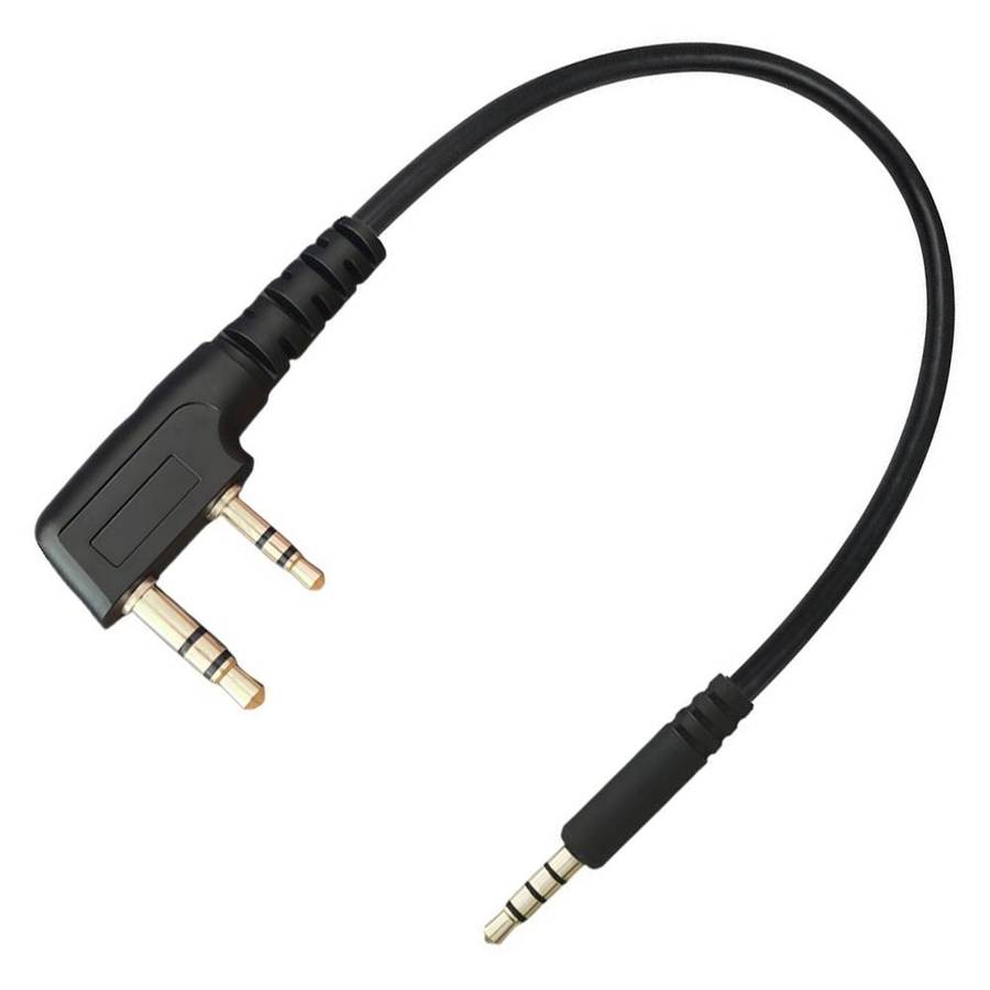 JUNSUNMAY Walkie Talkies Headset Radio Earpiece Adapter Cable, Length: 25cm, Interface:2 Pin to Ma