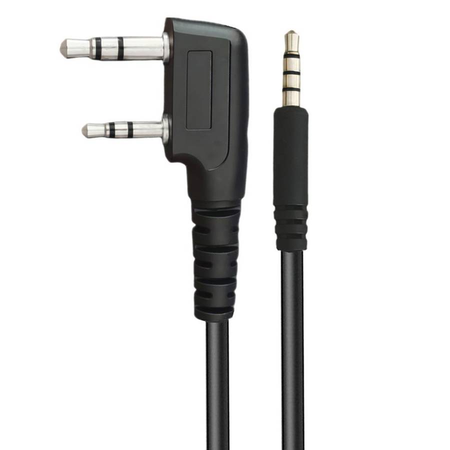 JUNSUNMAY Walkie Talkies Headset Radio Earpiece Adapter Cable, Length: 25cm, Interface:2 Pin to Ma