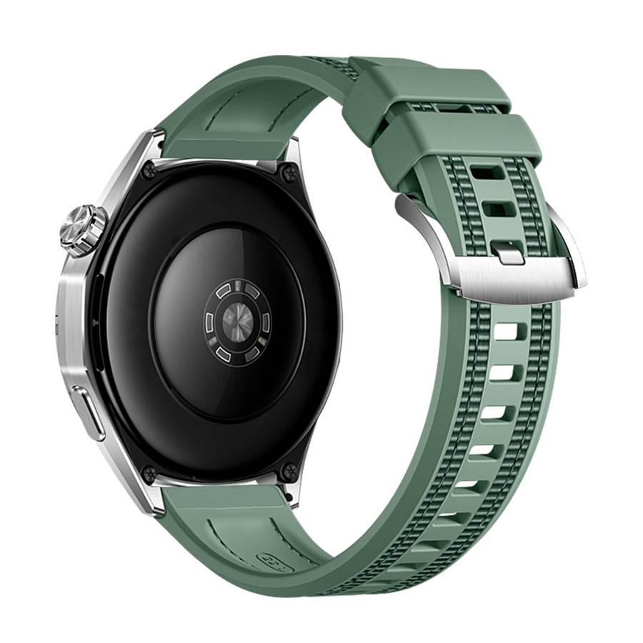 For Huawei Watch GT 6 46mm Braid Nylon Hybrid Silicone Watch Band(Black)