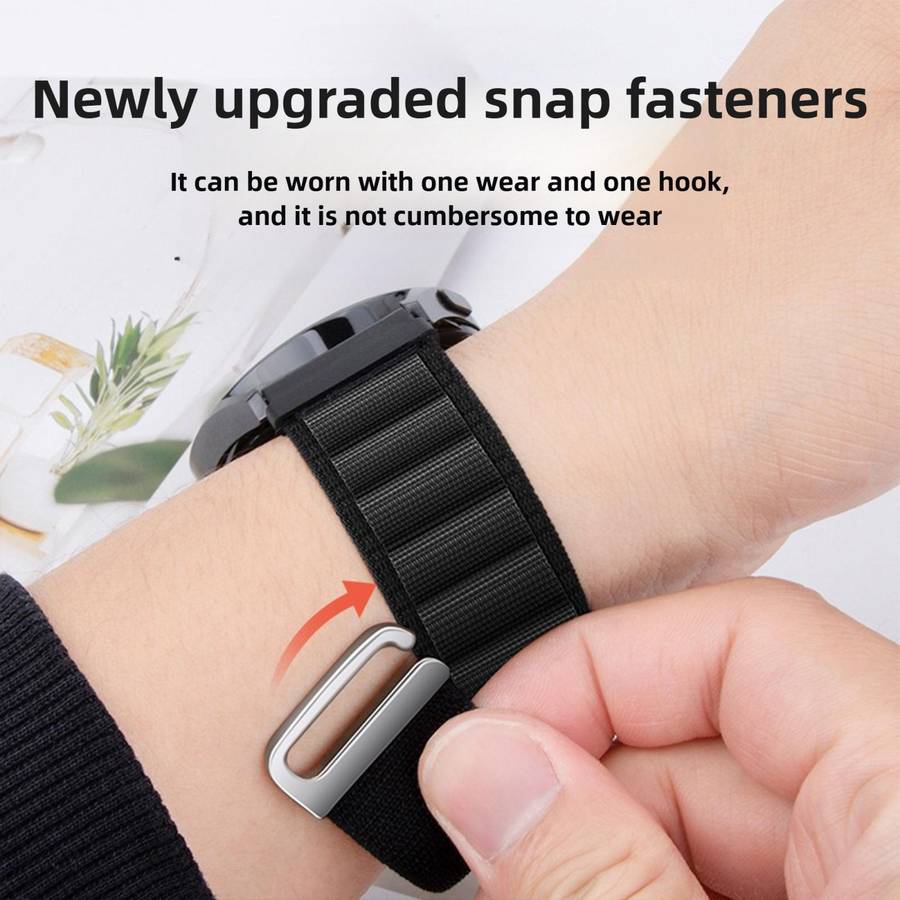 For Huawei Watch GT 6 46mm Alpine Loop Nylon Watch Band(Black)
