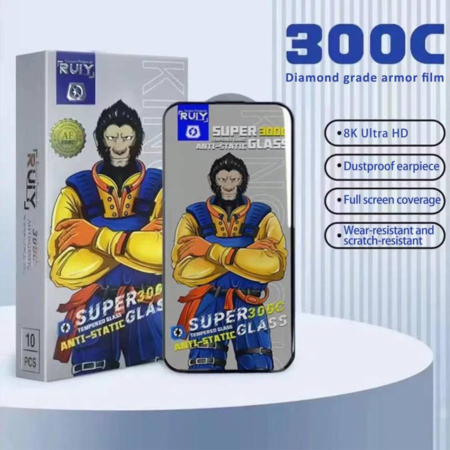 For iPhone 11 Pro 10pcs Armor 300C Ultra-Curved Anti-Static Anti-Dust Silk-Screened HD Tempered Gl